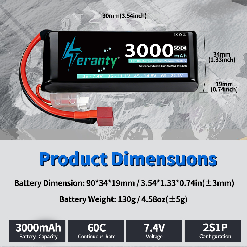 Bateria Lipo TERANTY 2S 3000mA - Drone Battery 4S avaliação e preço