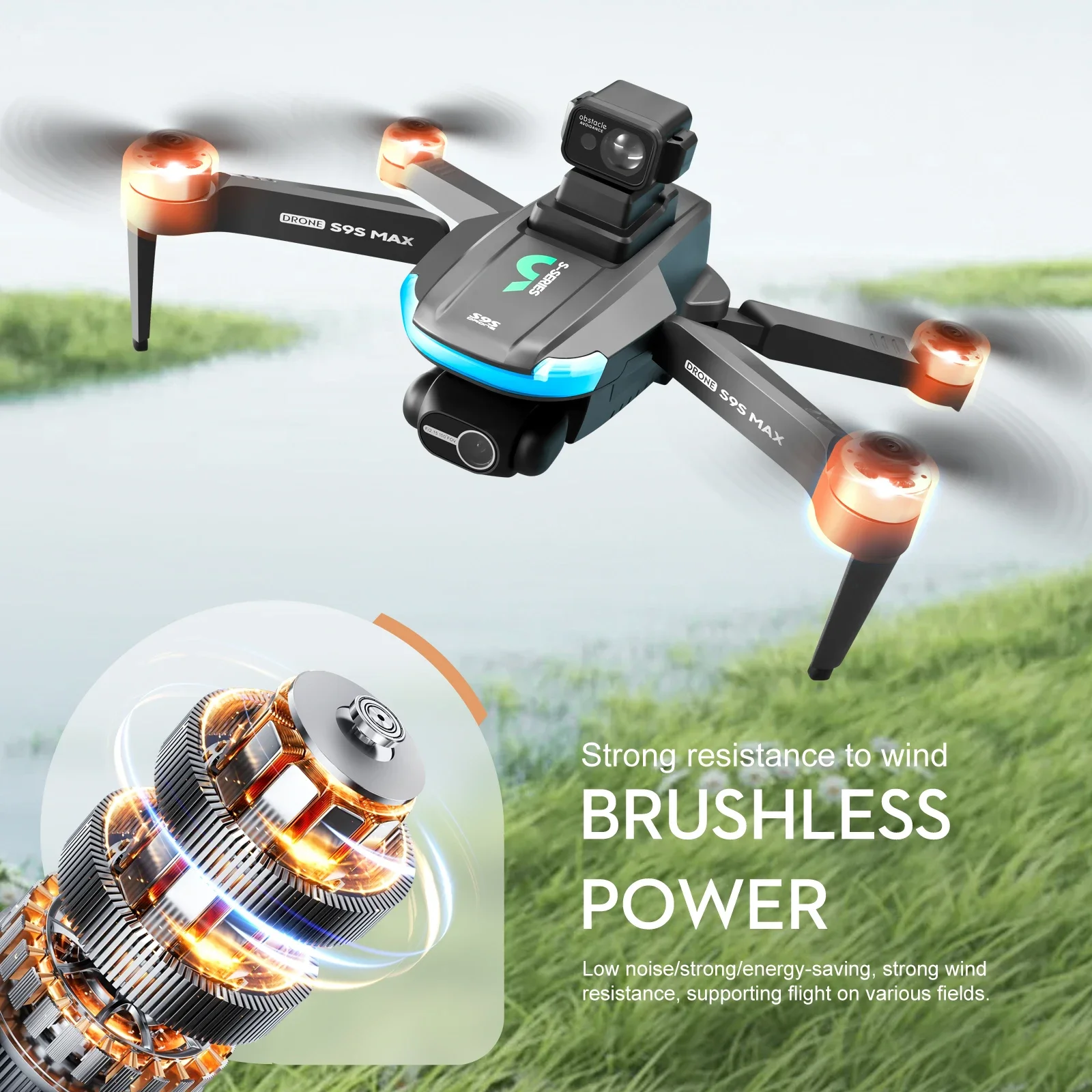 Novo s9s max mini drone 4k 2 e - Drone Battery Box avaliação e preço