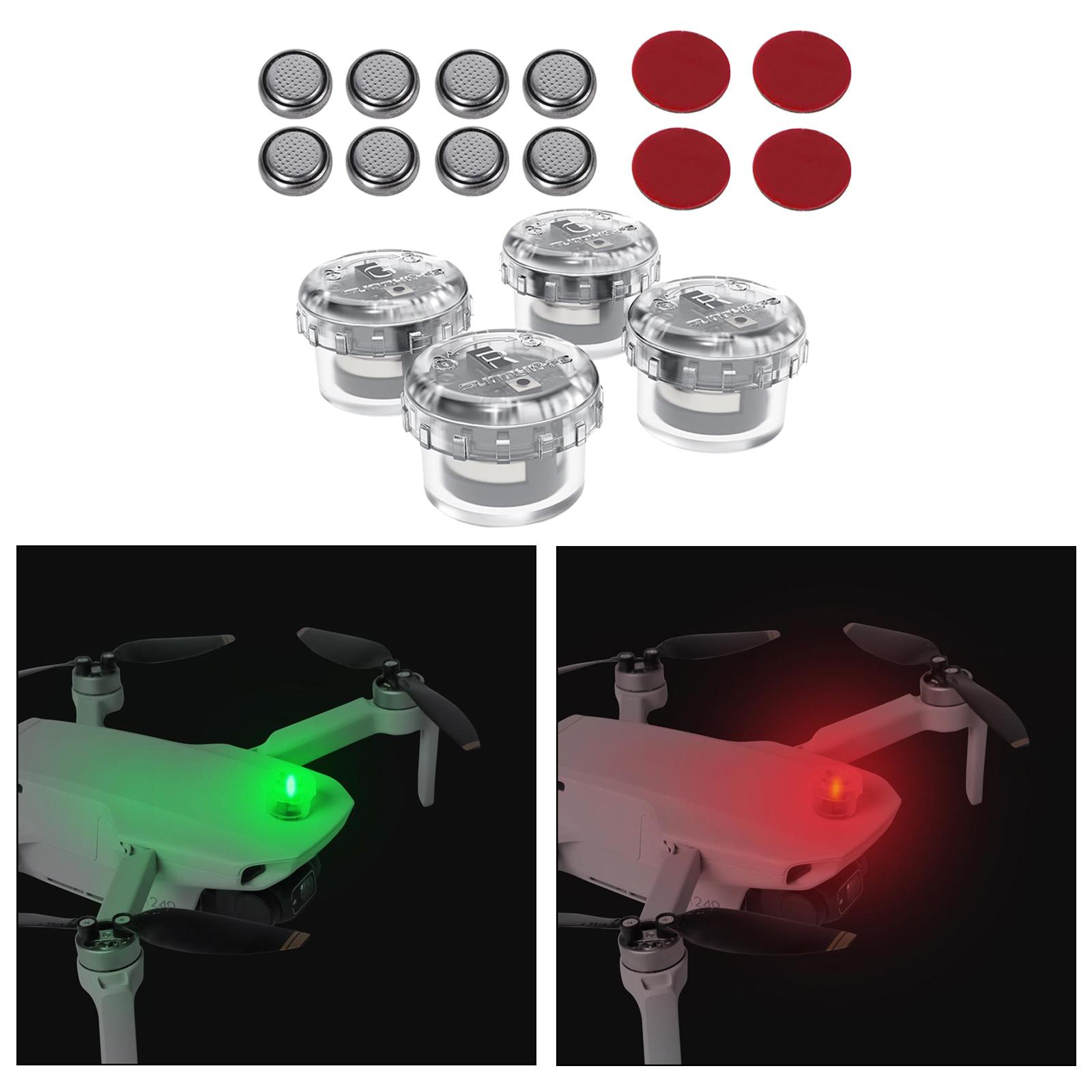 4x led luz de vôo noturno sina - Drone Battery Alarm avaliação e preço
