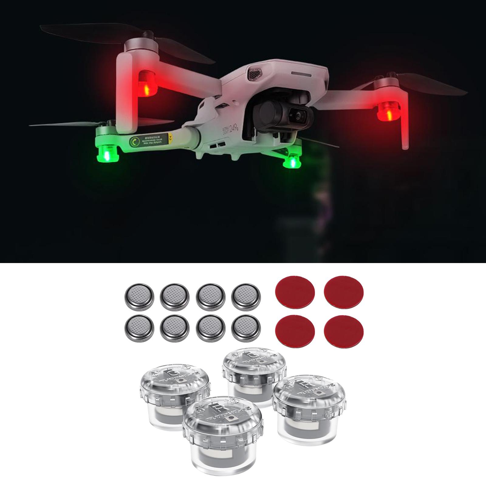 4x led luz de vôo noturno sina - Drone Battery Alarm avaliação e preço